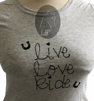 Dames T-Shirt Live Love Ride