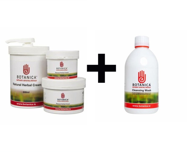 Botanica Natural Herbal Cream + Cleansing Wash voordeelset 300ml